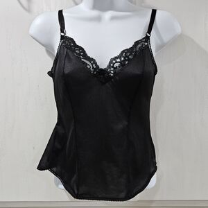 Maidenform Black Top Lace XS Goth Coquette VTG Whimsigoth Y2K Layering Witchy